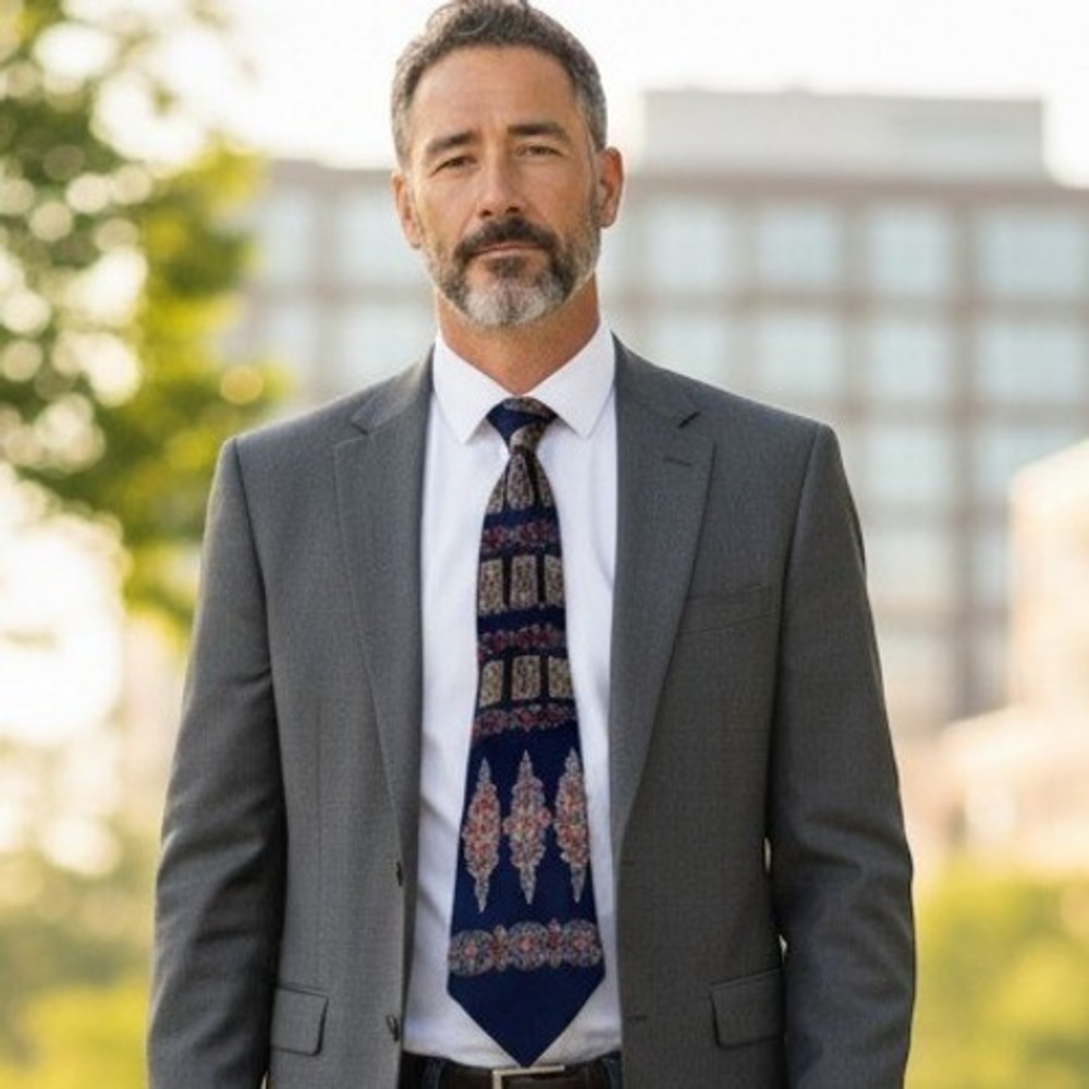 Bill Blassโ Blue and Red Paisley Ties